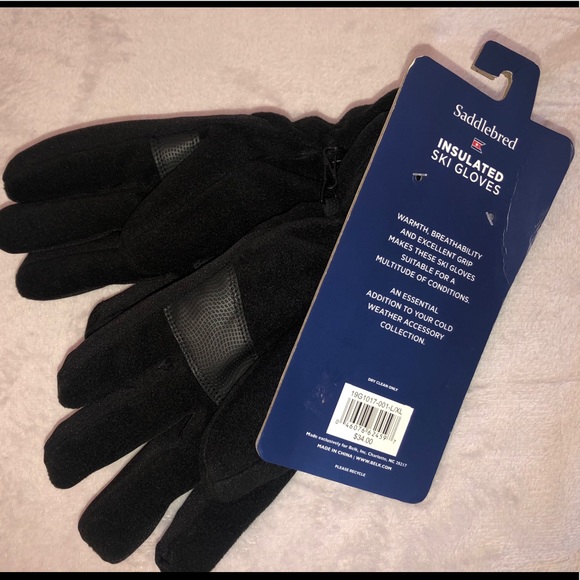 NWT! SADDLEBRED INSULATED SKI GLOVES MEN’S L/XL - Picture 3 of 3